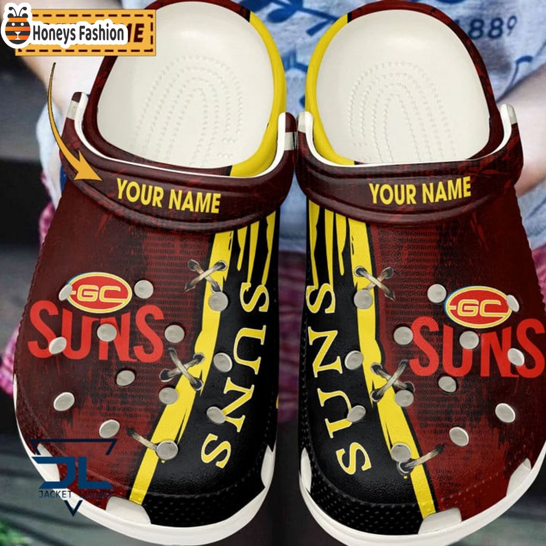 HOT Gold Coast Suns Custom Name Crocs Clog Shoes