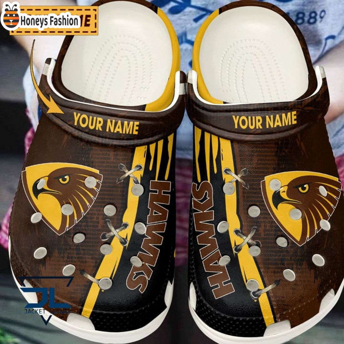 HOT Hawthorn Football Club Custom Name Crocs Clog Shoes