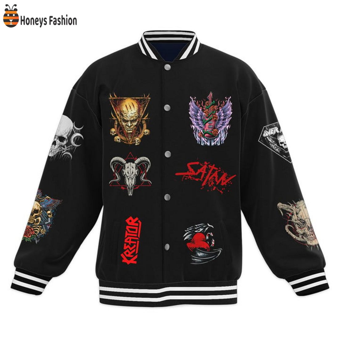 HOT Kreator Santa Is Real Gods Of Violence Baseball Jacket