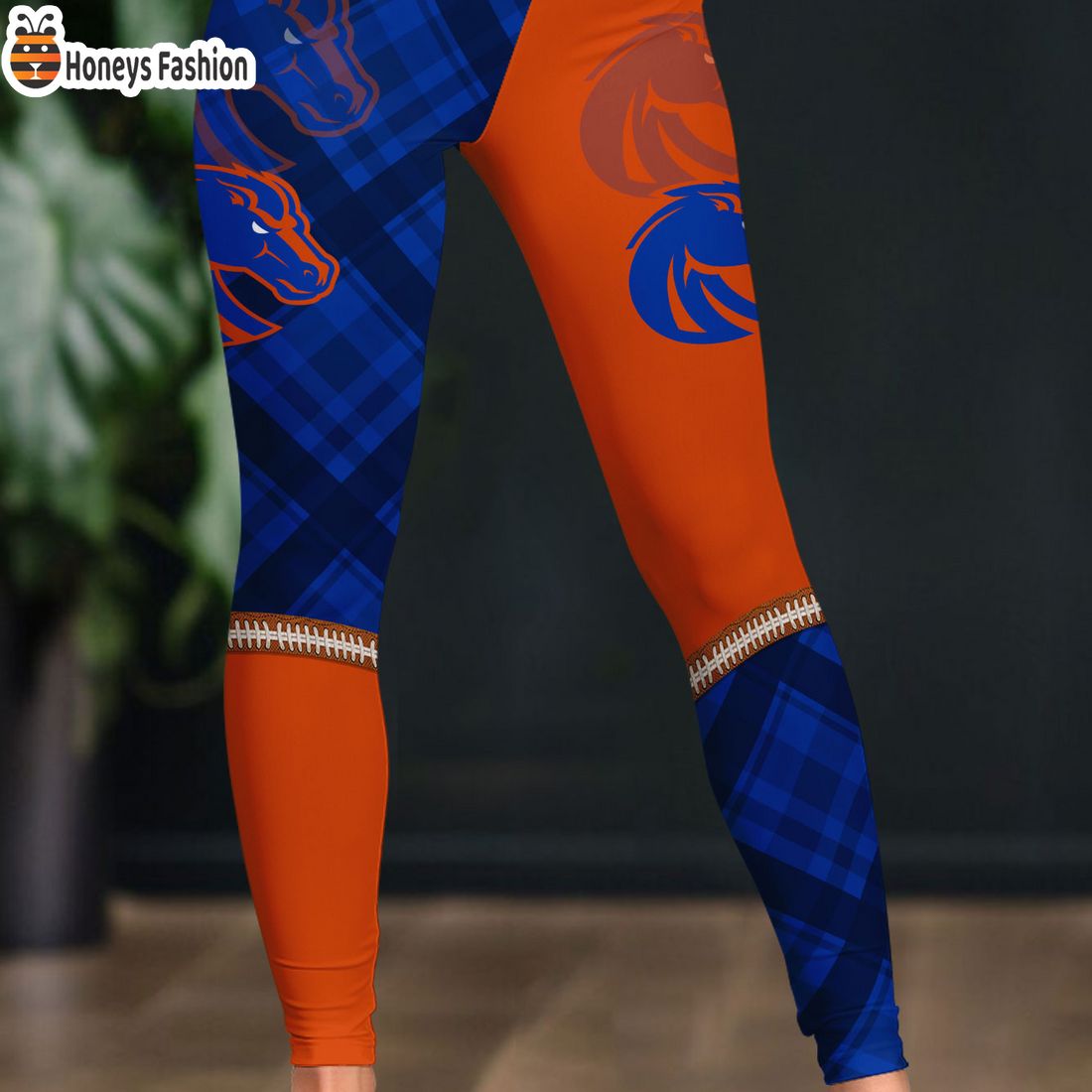 HOT NCAA Boise State Broncos Plaid Pattern 3D Women Sport Legging