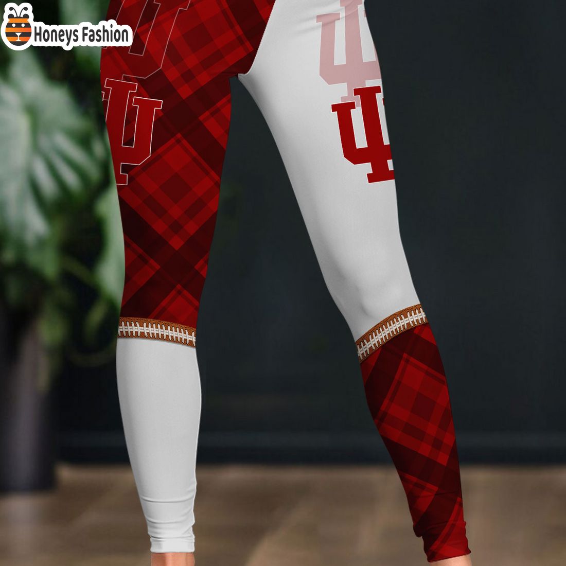 HOT NCAA Indiana Hoosiers Plaid Pattern 3D Women Sport Legging