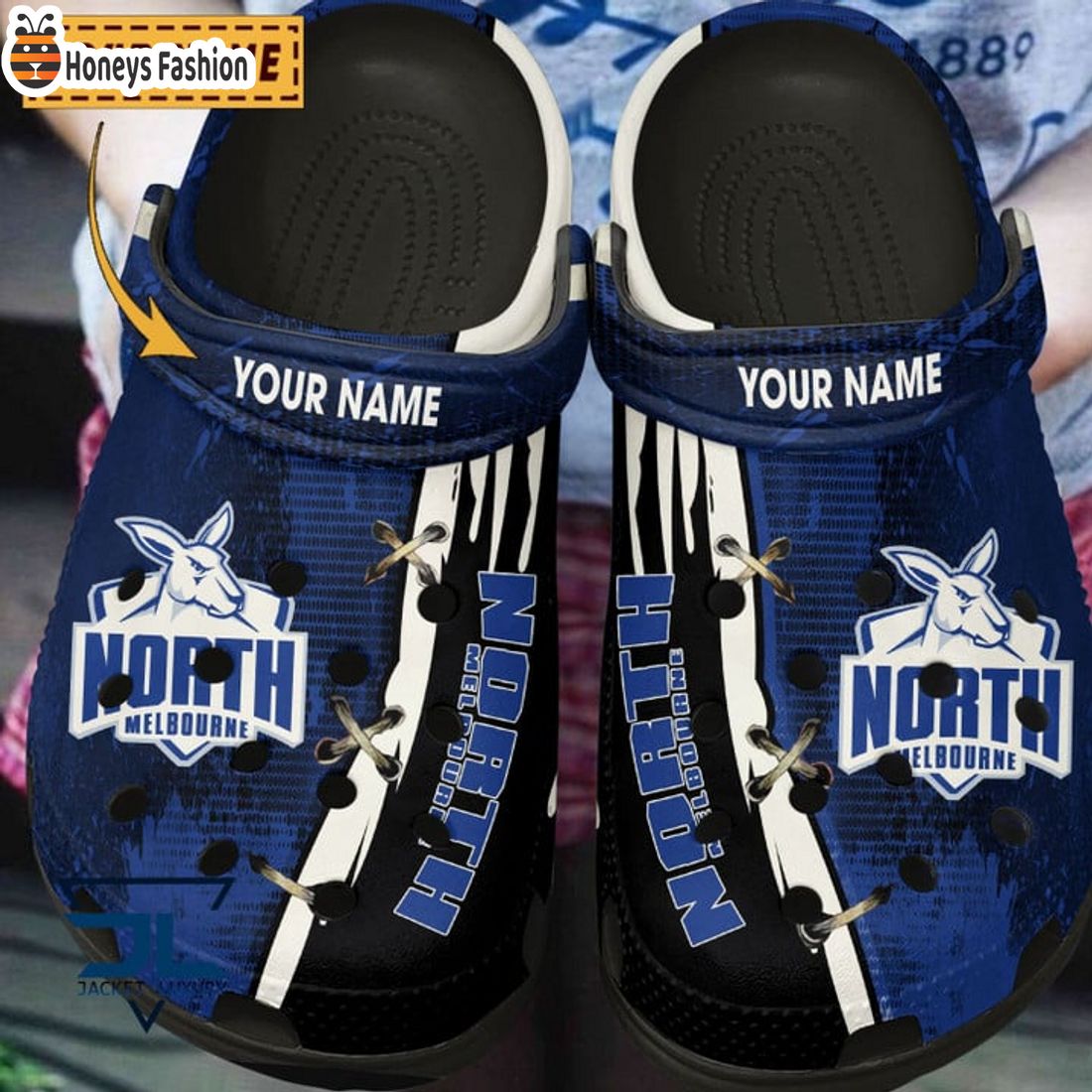 HOT North Melbourne Football Club Custom Name Crocs Clog Shoes