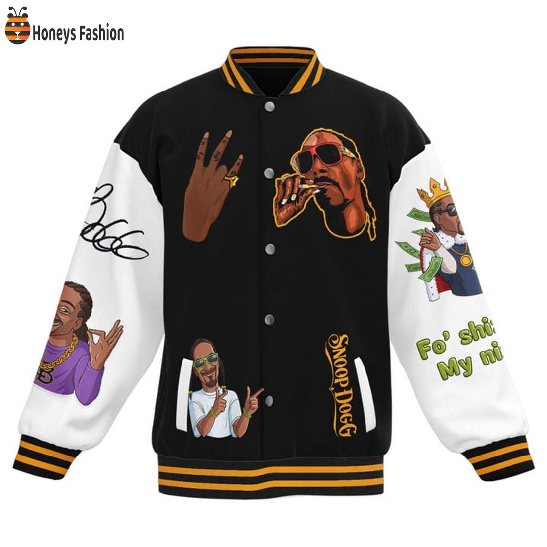 HOT Snoop Dogg Fo’ Shizzle My Nizzle Baseball Jacket