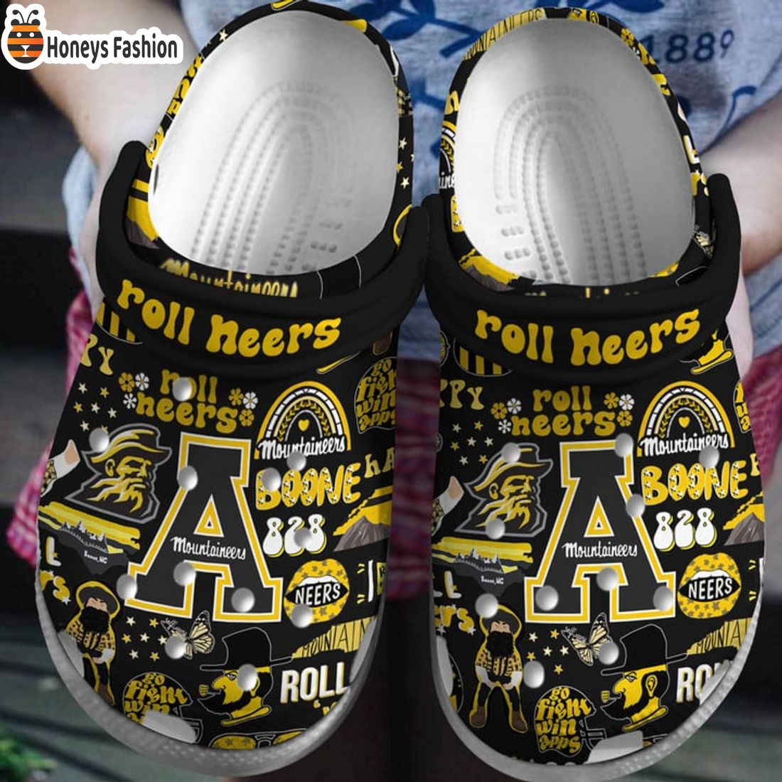 HOT TRENDING Appalachian State Mountaineers Roll Neers Crocs Clog Shoes