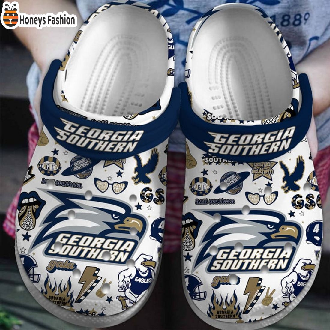 HOT TRENDING Georgia Southern Eagles GA Southern Stickers Crocs Clog Shoes