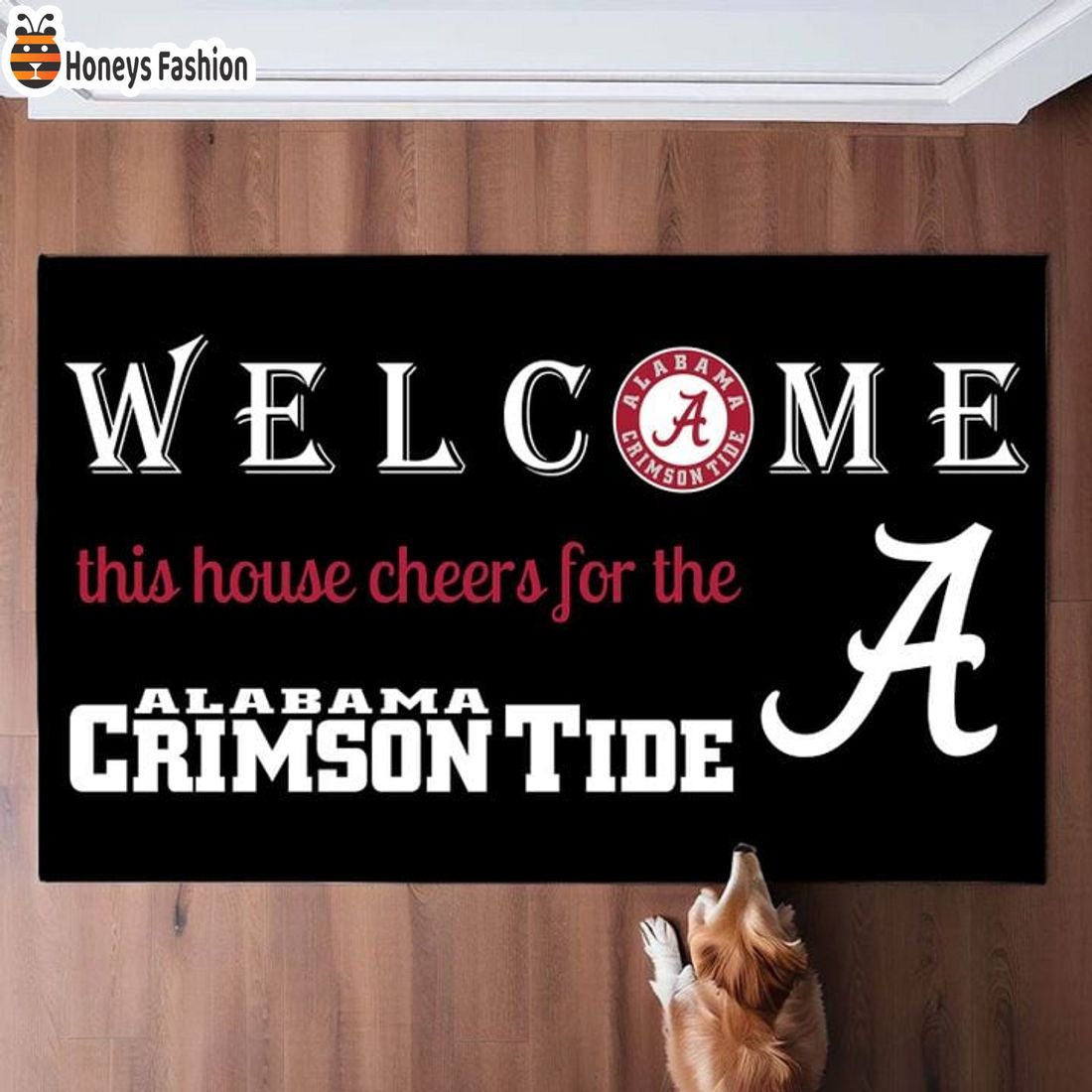 HOT Welcome This House Cheers For The Alabama Crimson Tide Doormat