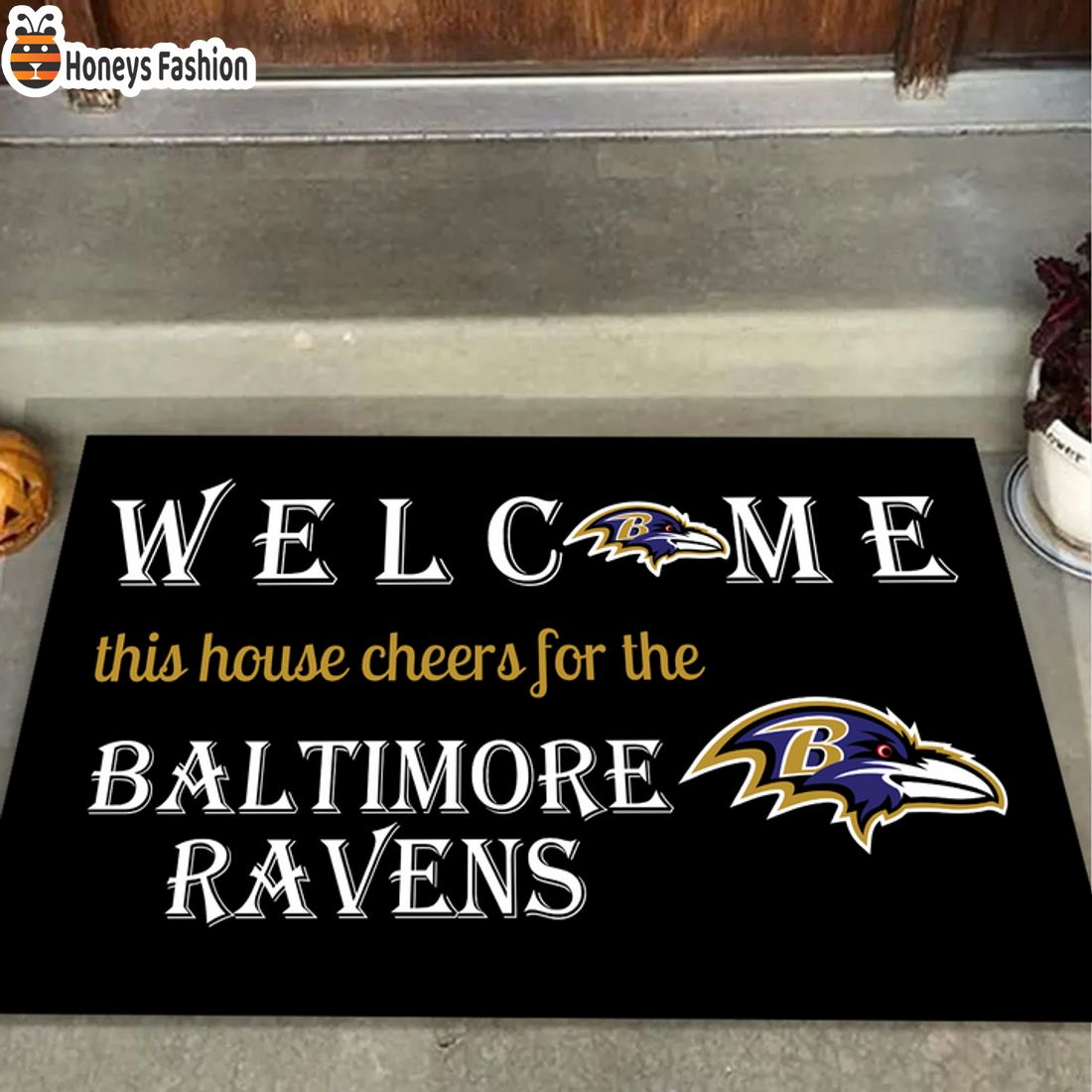 HOT Welcome This House Cheers For The Baltimore Ravens Doormat