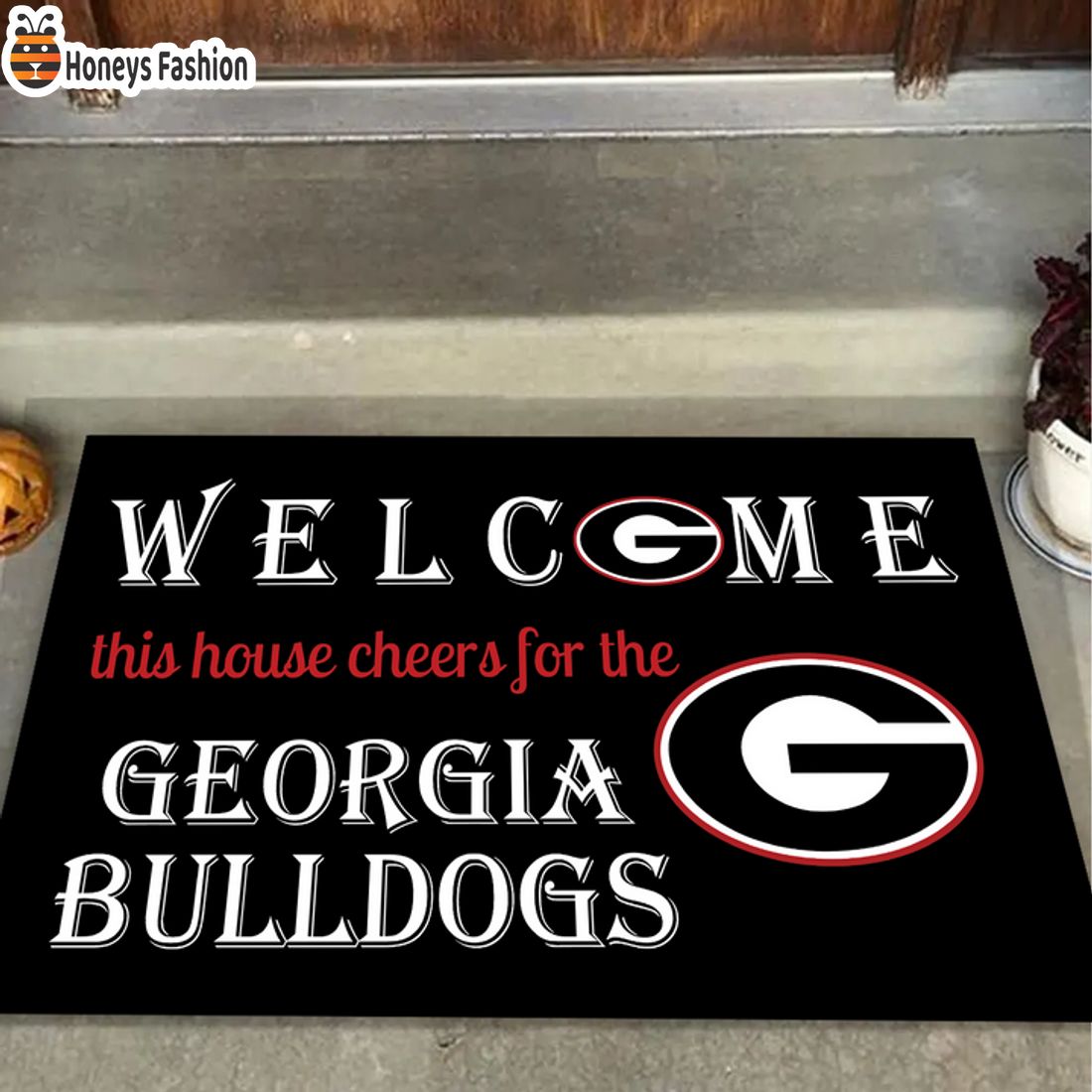 HOT Welcome This House Cheers For The Georgia Bulldogs Doormat