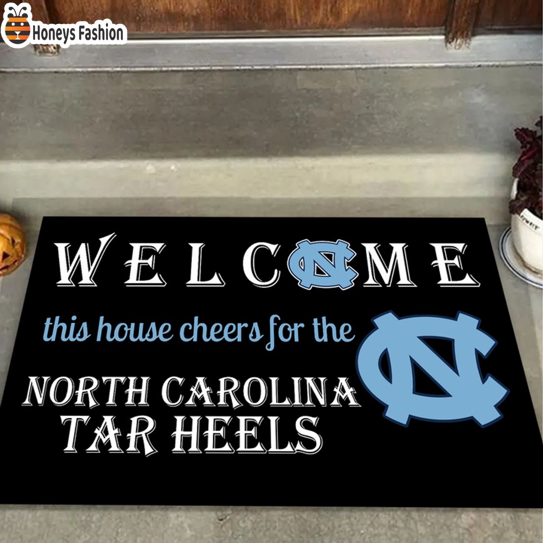 HOT Welcome This House Cheers For The North Carolina Tar Heels Doormat