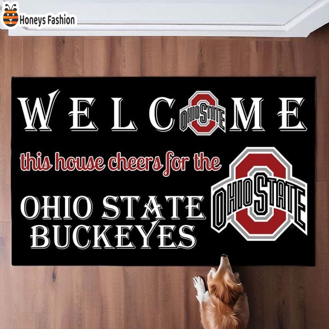 HOT Welcome This House Cheers For The Ohio State Buckeyes Doormat