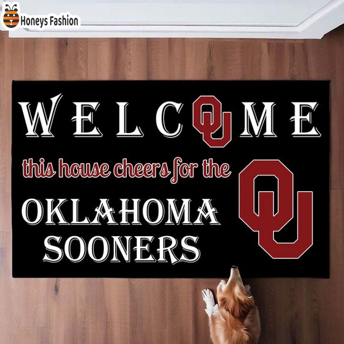 HOT Welcome This House Cheers For The Oklahoma Sooners Doormat