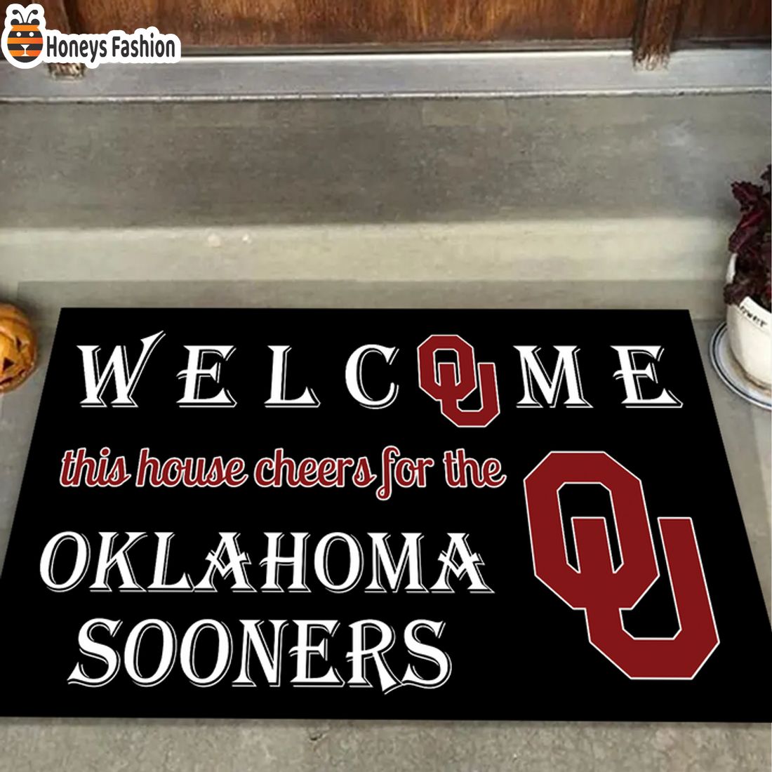 HOT Welcome This House Cheers For The Oklahoma Sooners Doormat