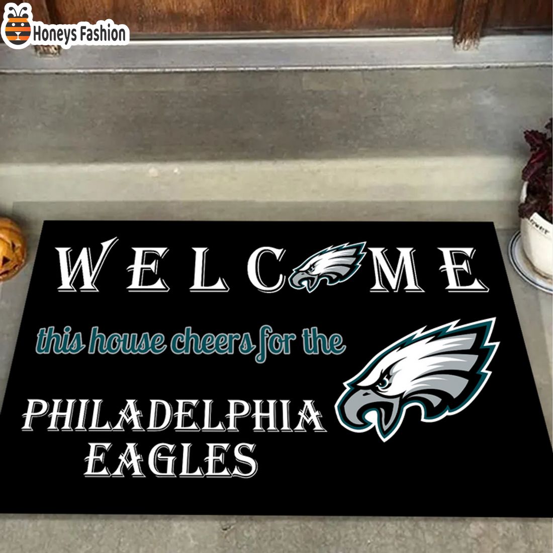 HOT Welcome This House Cheers For The Philadelphia Eagles Doormat