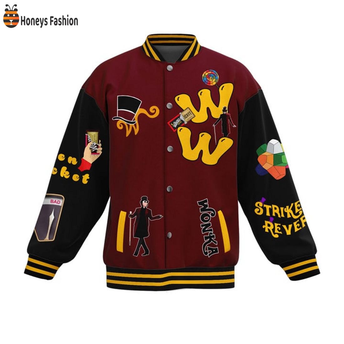 HOT Willy Wonka I Am The Music Maker And The Dreamer Of Dreams Baseball Jacket
