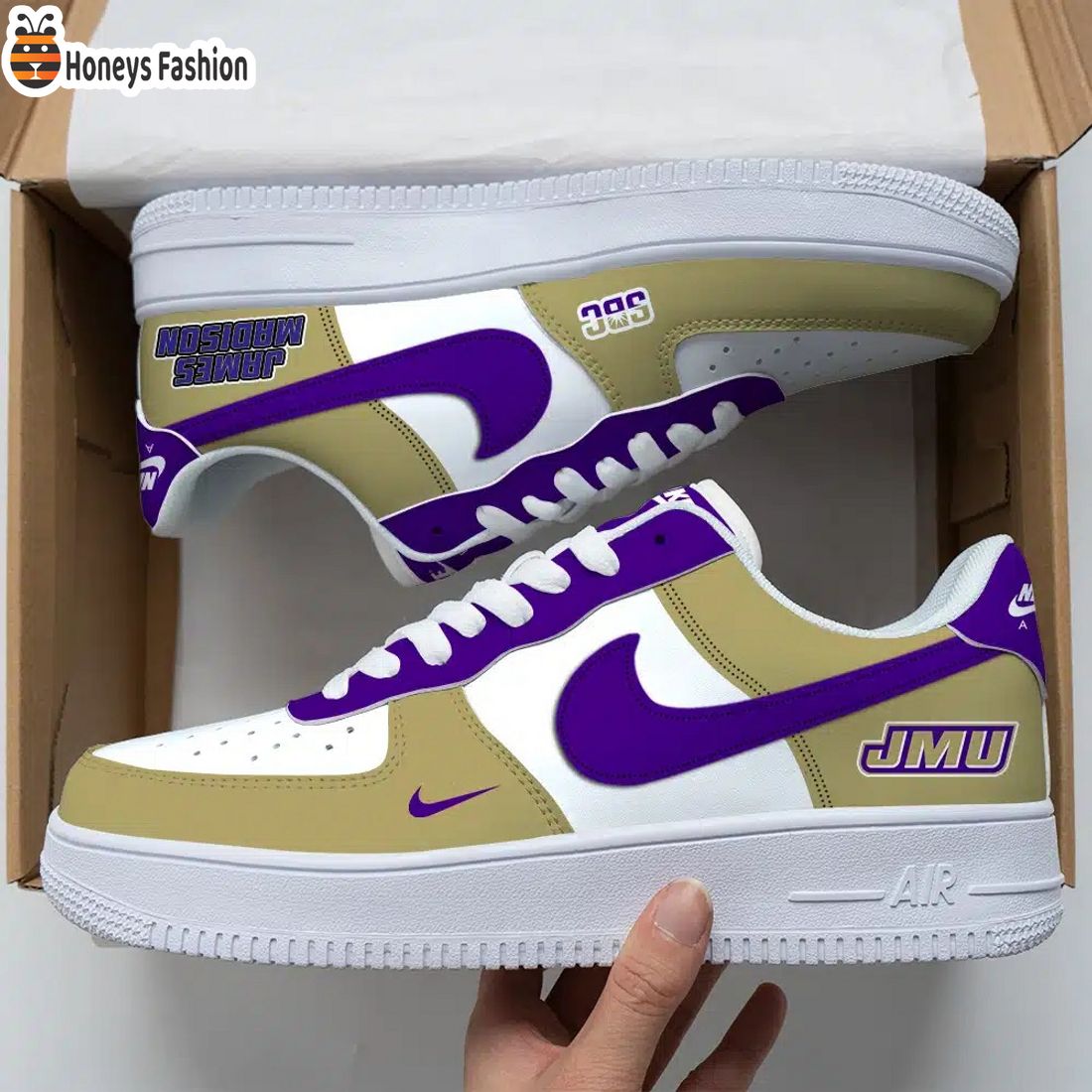 James Madison Dukes NCAA Air Force Custom Nike Air Force Sneaker