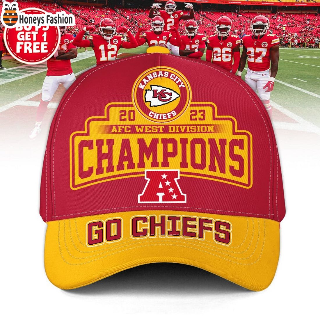 Kansas City Chiefs 2023 AFC West Division Champions Go Chiefs Classic Cap