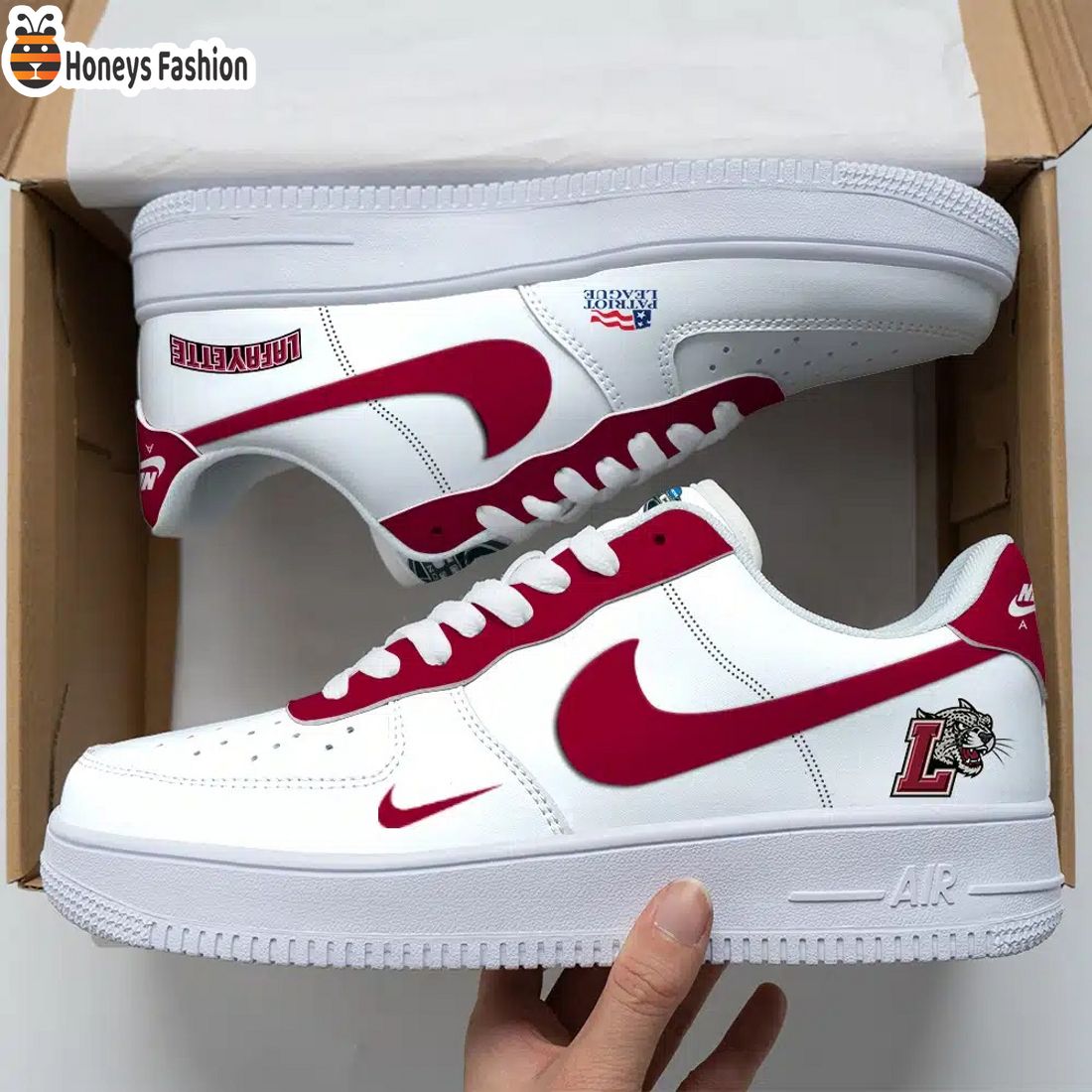 Lafayette Leopards NCAA Air Force Custom Nike Air Force Sneaker