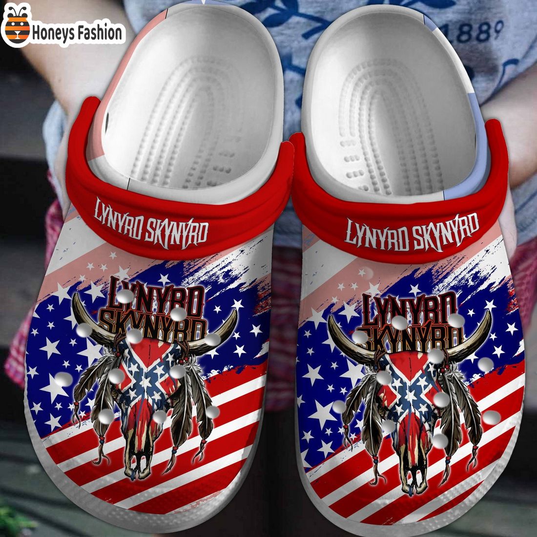 Lynyrd Skynyrd Rock Band Crocs Clogs Shoes