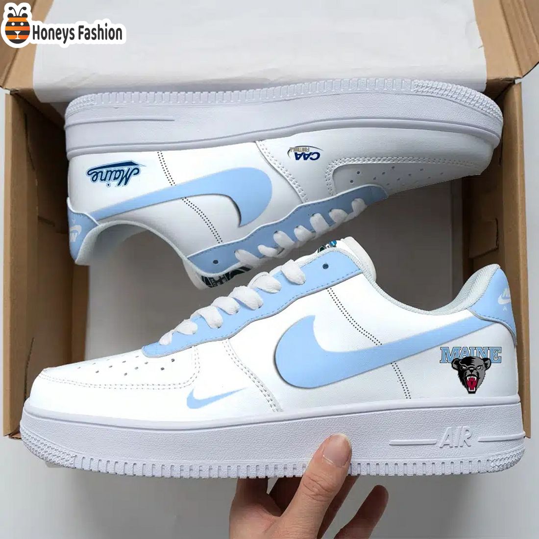 Maine Black Bears NCAA Air Force Custom Nike Air Force Sneaker