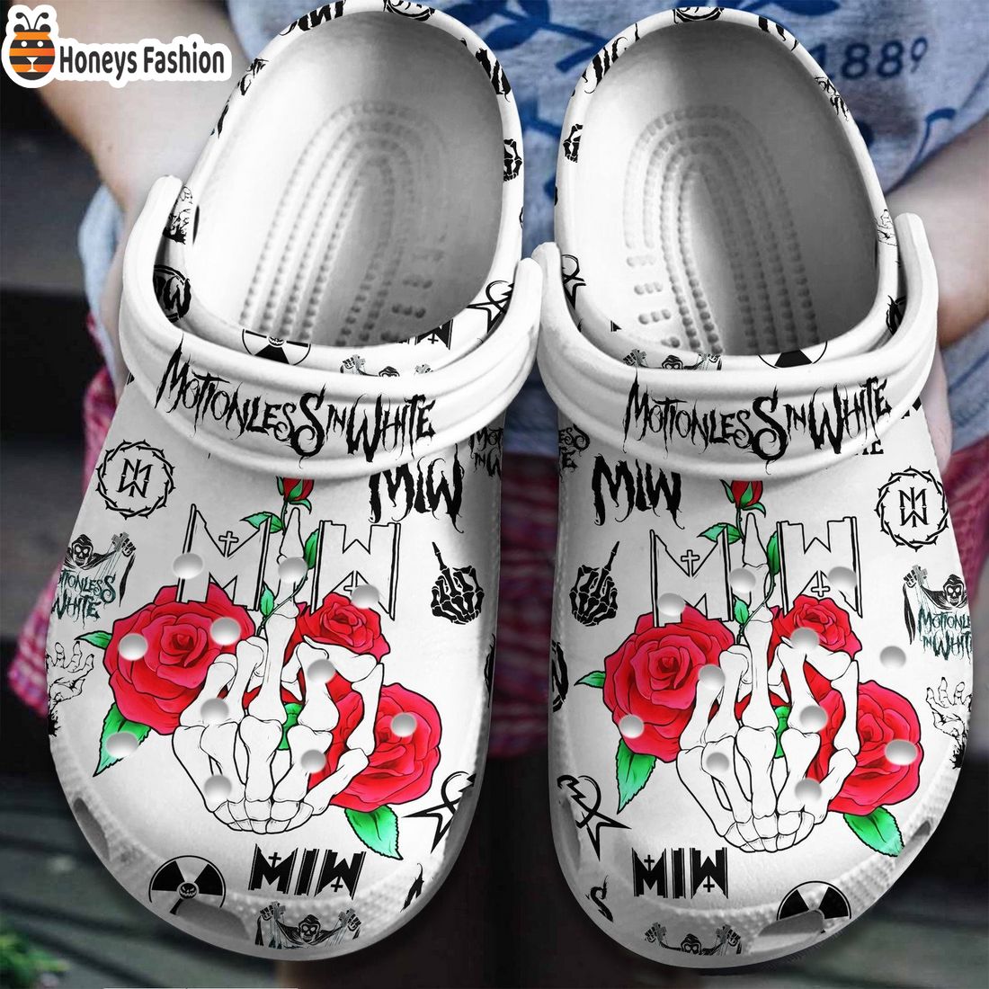 Motionless in White Band Crocs Clogs Shoes