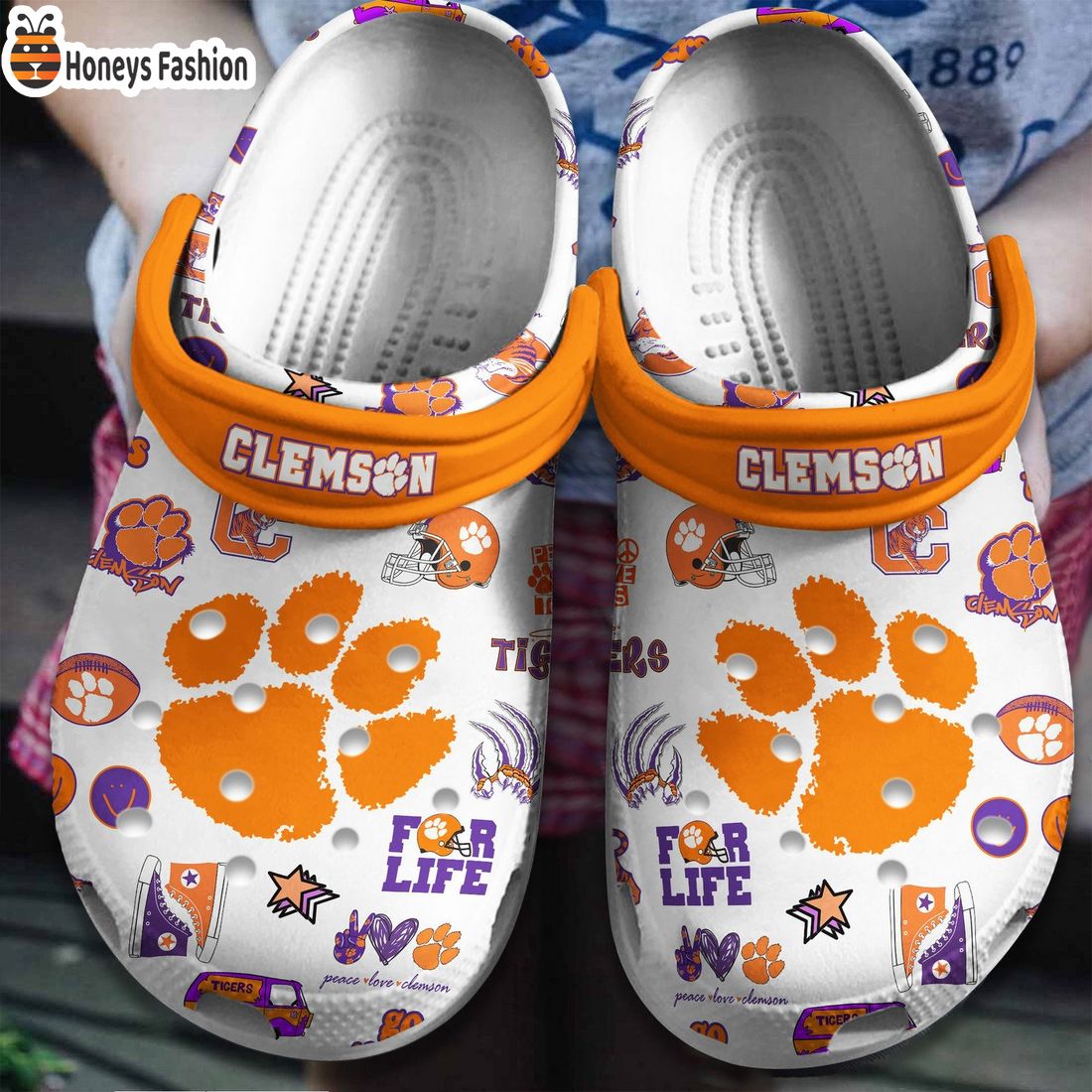 NCAA Clemson Tigers Crocs Clogs Shoes