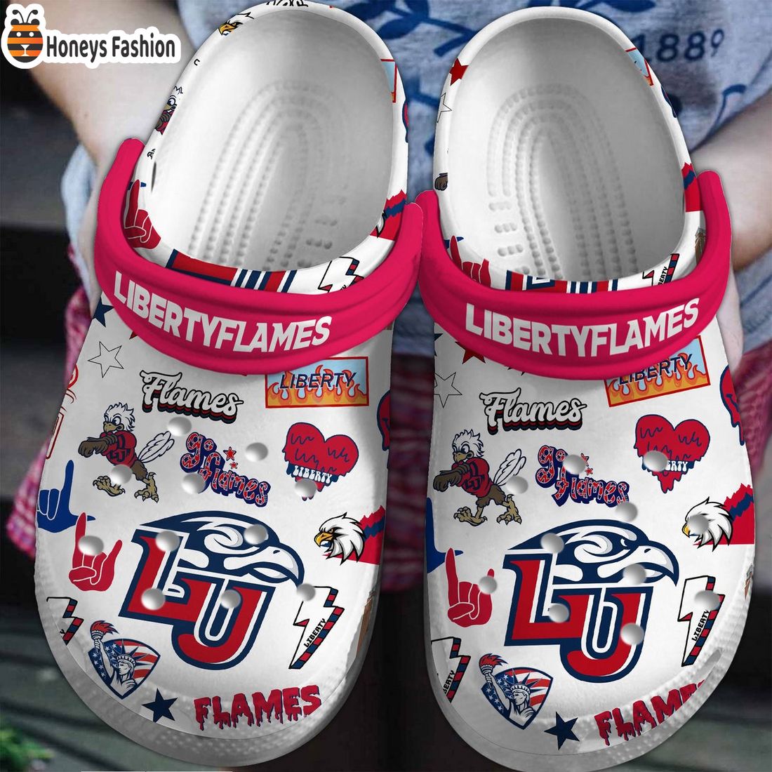 NCAA Liberty Flames Crocs Clogs Shoes