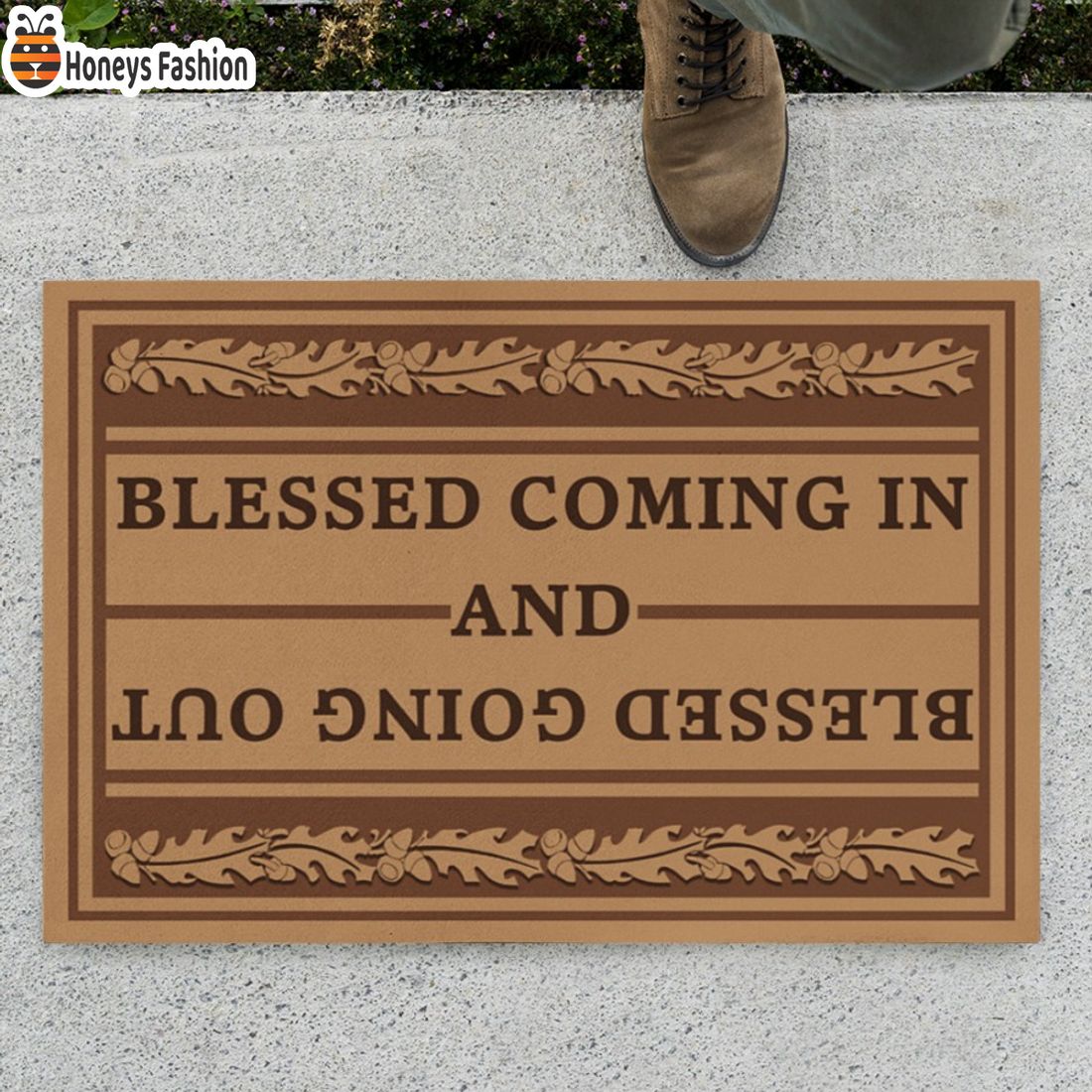 NEW Blessed Coming In And Blessed Going Out Doormat