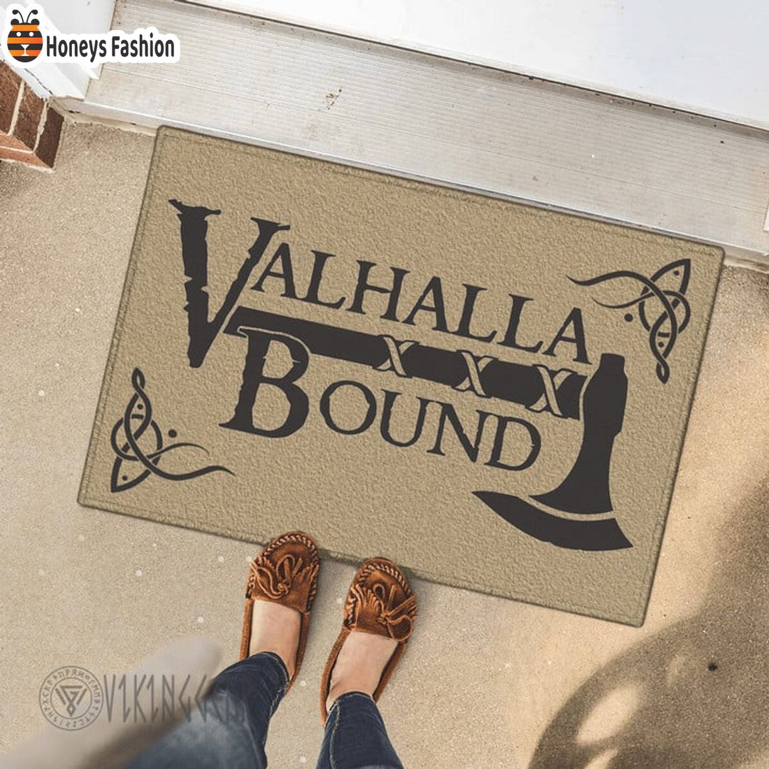 NEW Valhalla Bound Viking Norse Axe Doormat