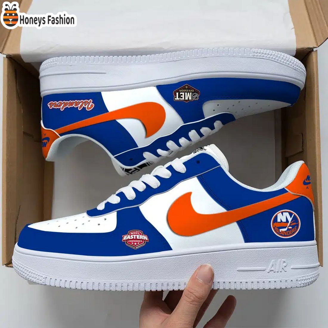 New York Islanders NHL Air Force Custom Nike Air Force Sneaker
