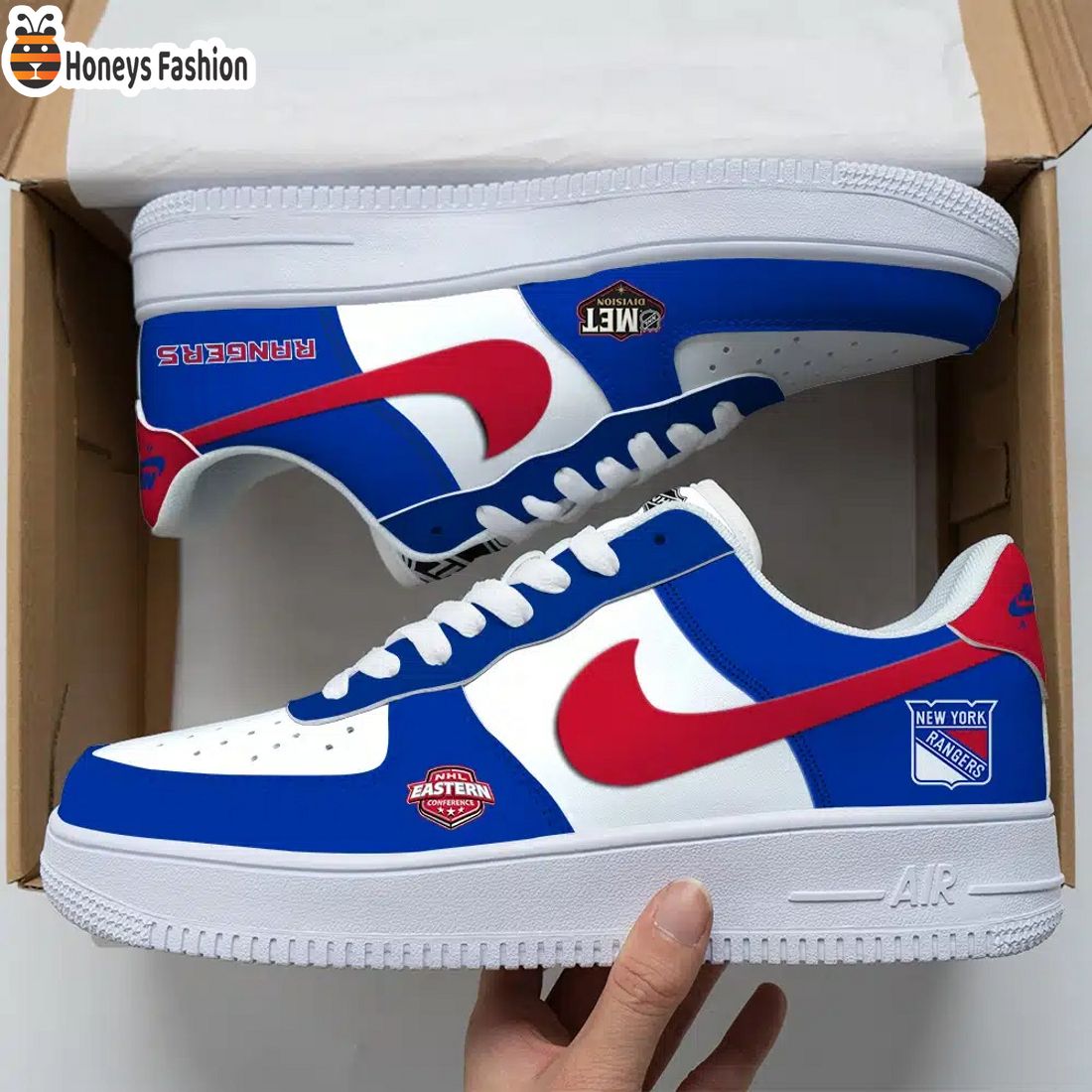New York Rangers NHL Air Force Custom Nike Air Force Sneaker