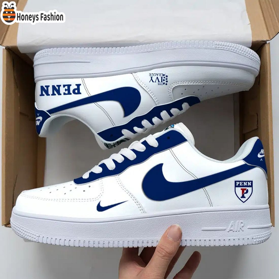 Penn Quakers NCAA Air Force Custom Nike Air Force Sneaker