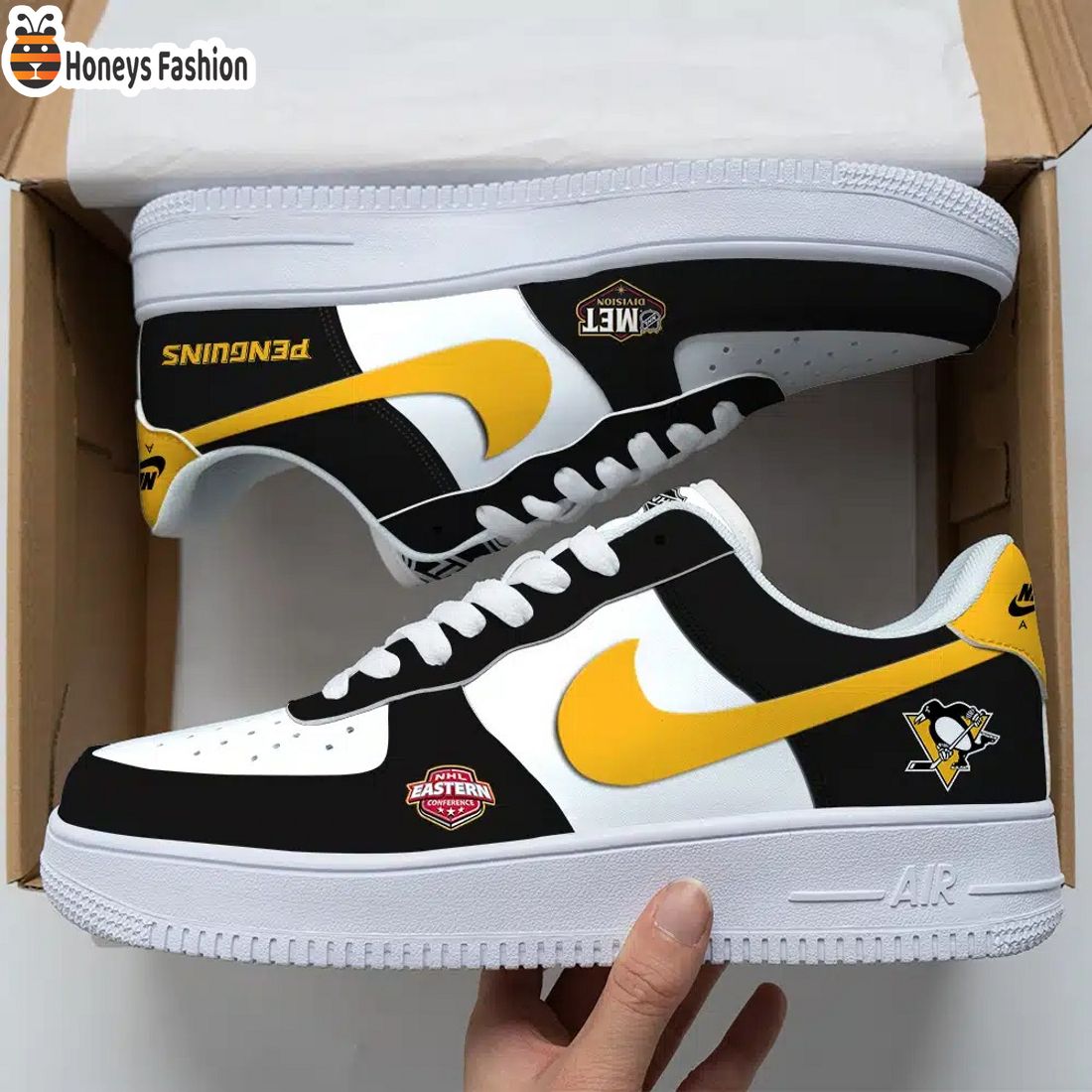 Pittsburgh Penguins NHL Air Force Custom Nike Air Force Sneaker