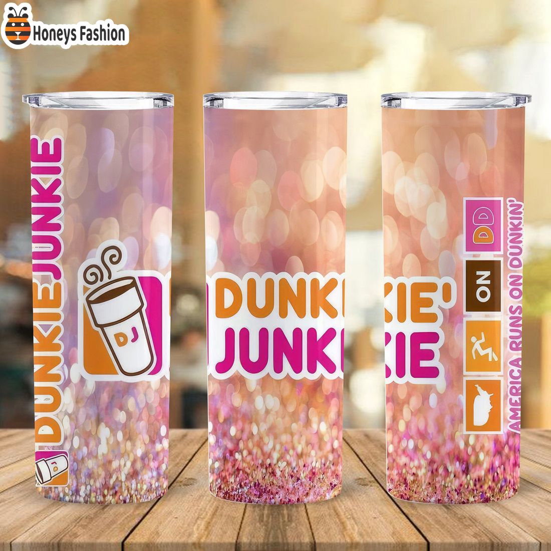 SELLER Dunkin’ Donuts America Runs On Dunkin’ Steel Tumbler