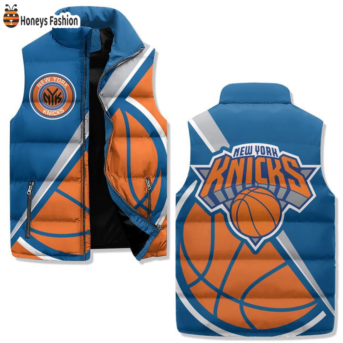 SELLER New York Knicks Basketball Puffer Sleeveless Jacket