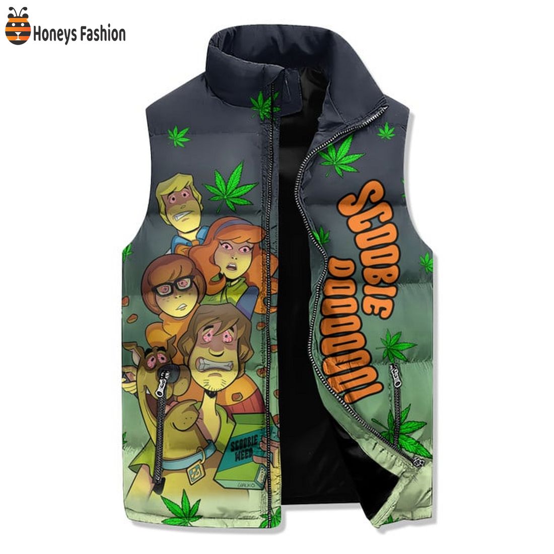 SELLER Scooby Doo Roll Scooby A Double Weed Puffer Sleeveless Jacket