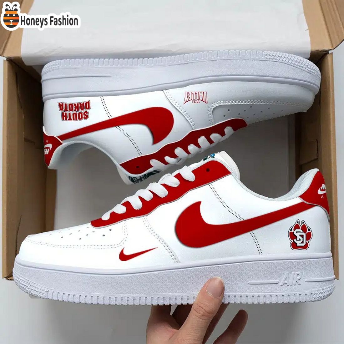 South Dakota Coyotes NCAA Air Force Custom Nike Air Force Sneaker