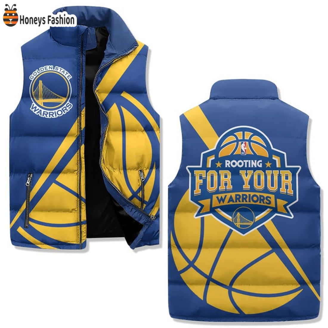 TRENDING Golden State Warriors Rooting For You Puffer Sleeveless Jacket