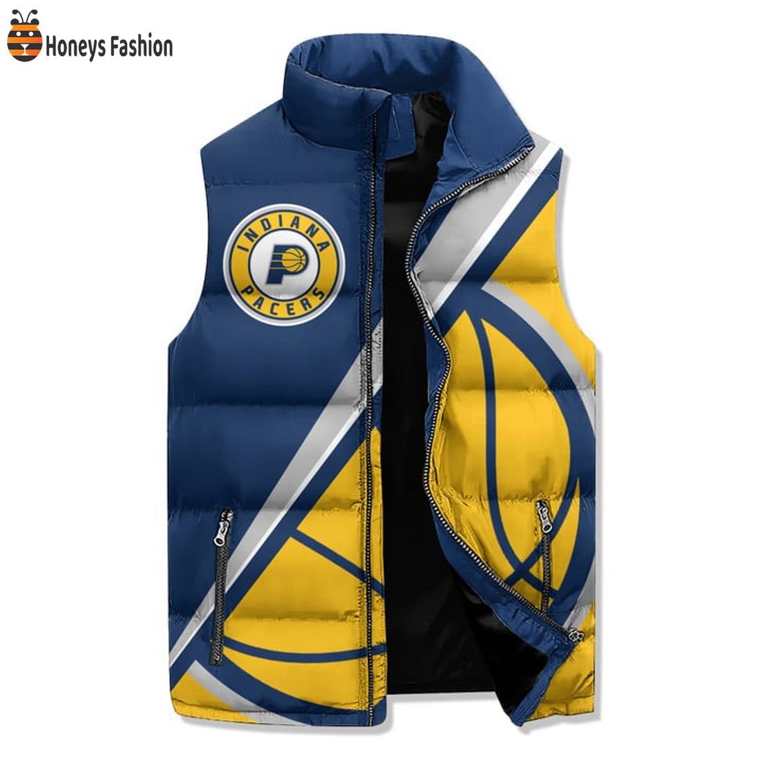 TRENDING Indiana Pacers Basketball Logo Puffer Sleeveless Jacket