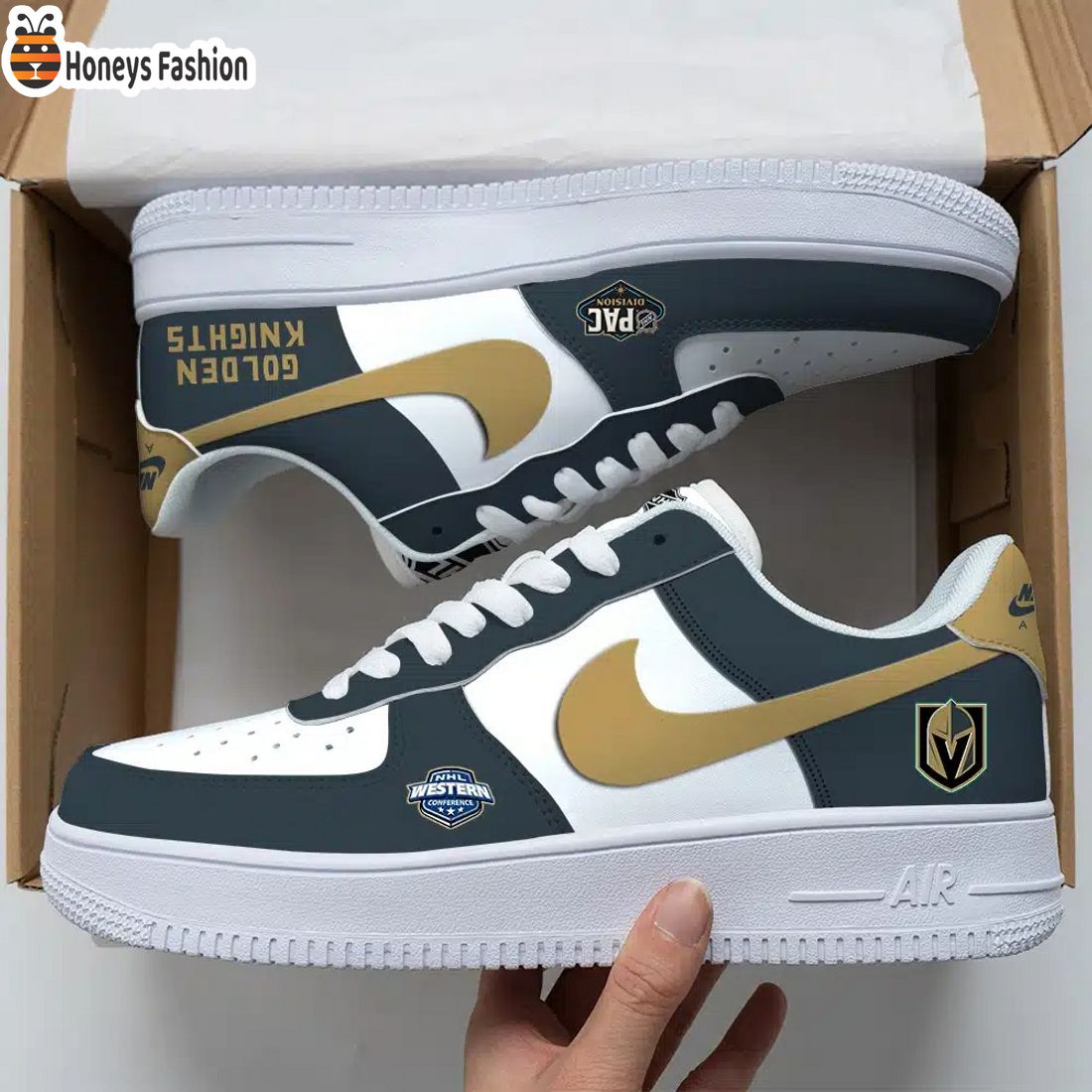 Vegas Golden Knights NHL Air Force Custom Nike Air Force Sneaker