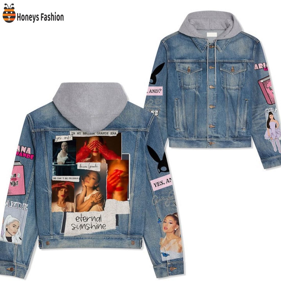 HOT Ariana Grande Eternal Sunshine Hooded Denim Jacket