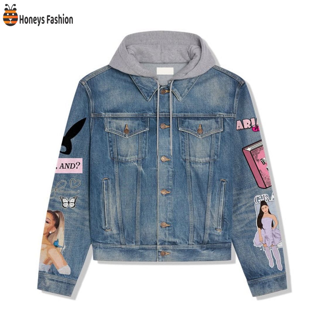 HOT Ariana Grande Eternal Sunshine Hooded Denim Jacket