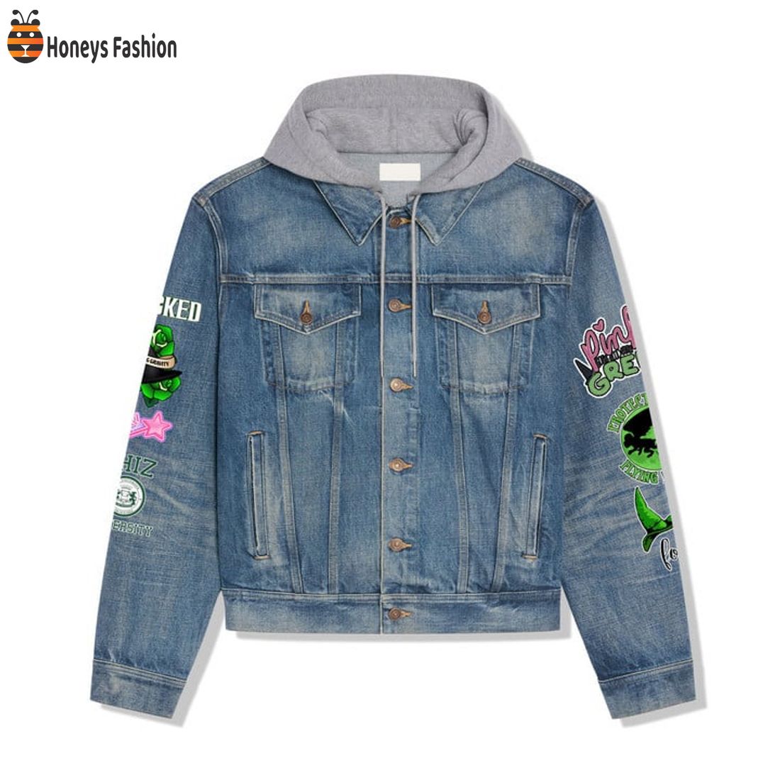 HOT Wicked Broadway Part Two Hooded Denim Jacket