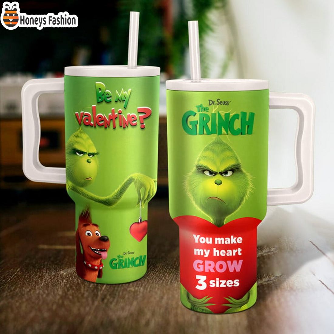 NEW Dr Seuss’ Grinch Be My Valentine Stanley Tumbler