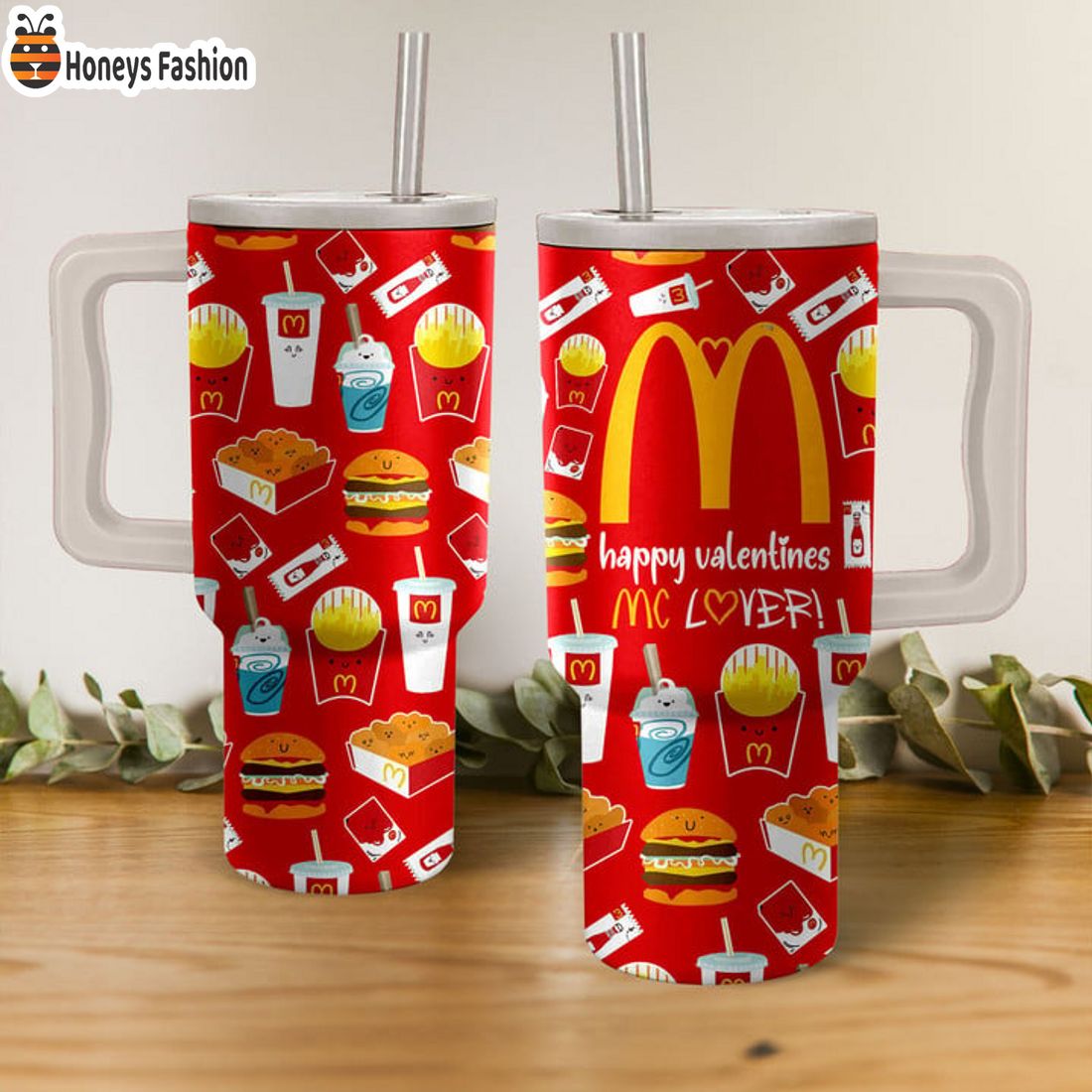 NEW McDonald's Love Happy Valentine Stanley Tumbler