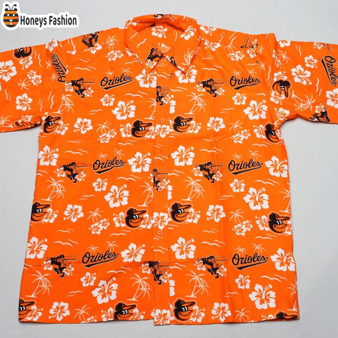 SELLER Baltimore Orioles Orange Hawaiian Shirt