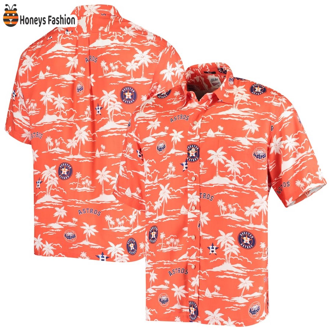 SELLER Houston Astros Hawaiian Shirt Reyn Spooner Orange