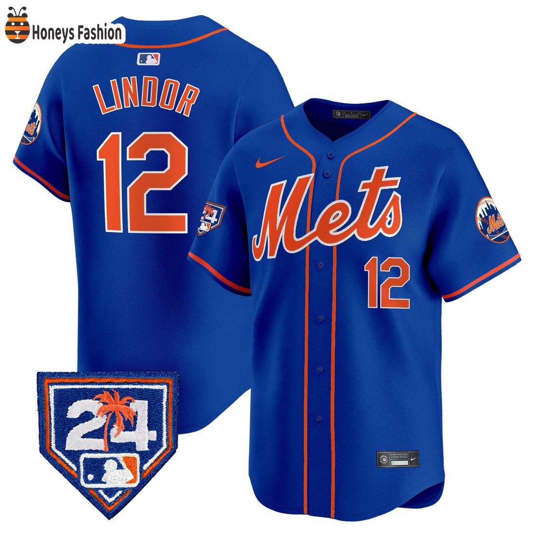 AMAZING Francisco Lindor New York Mets 2024 Spring Training Vapor Royal Jersey