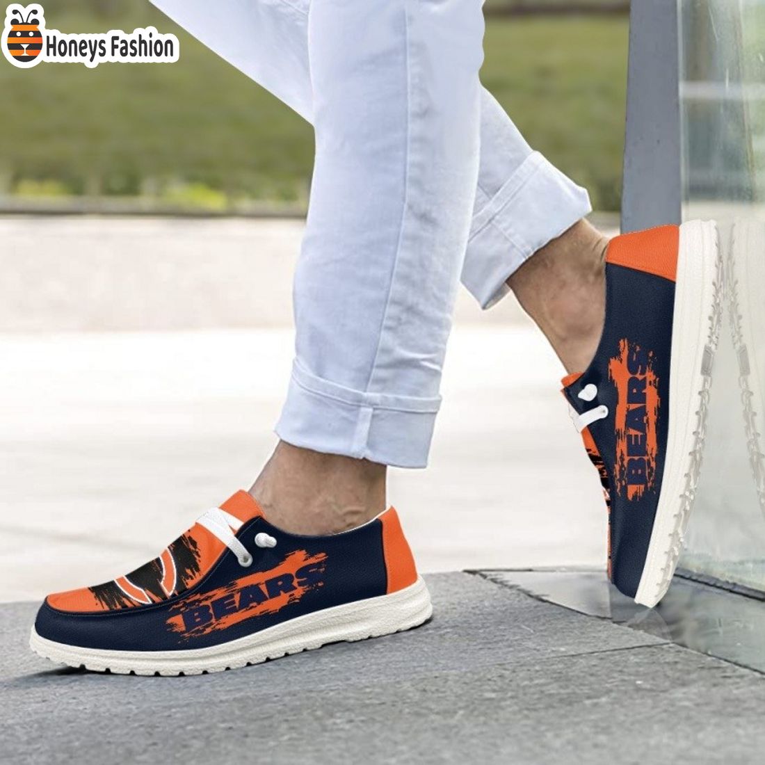 AMAZING NFL Chicago Bears Lace Up Loafers Hey Dude Shoes