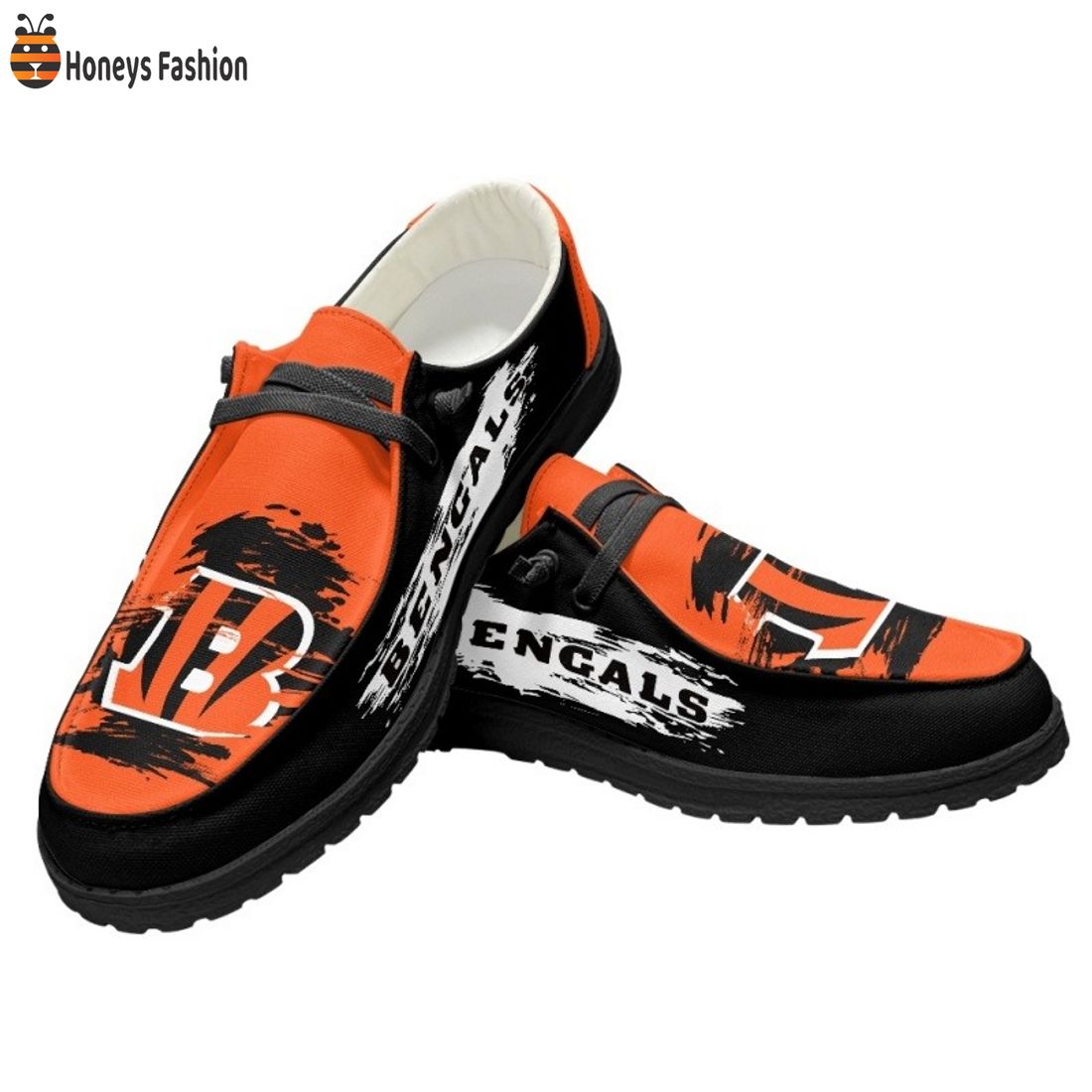 AMAZING NFL Cincinnati Bengals Lace Up Loafers Hey Dude Shoes