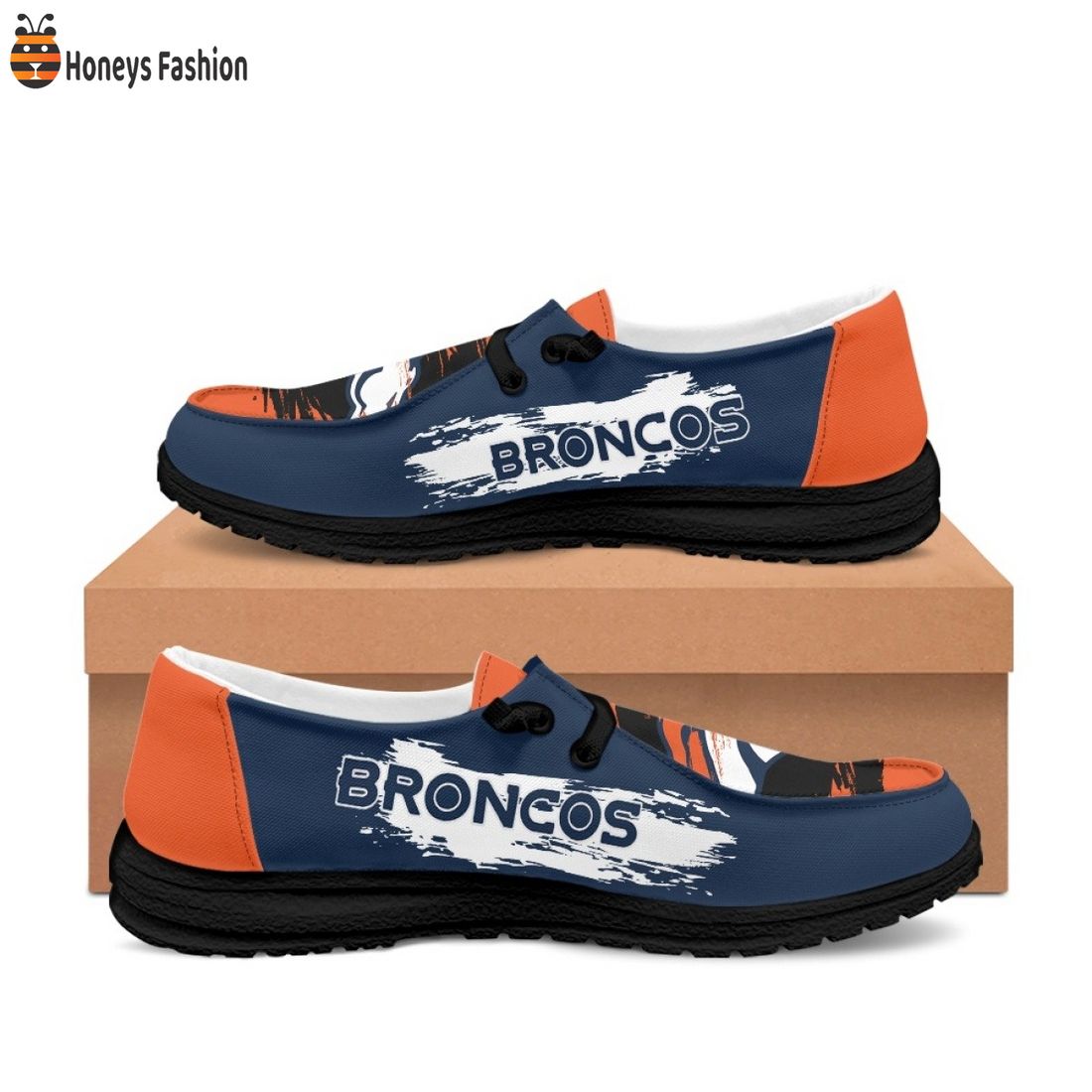 AMAZING NFL Denver Broncos Lace Up Loafers Hey Dude Shoes
